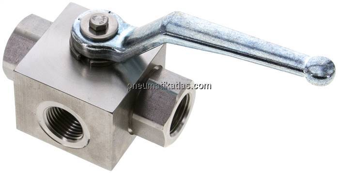 ES-Hochdruck-3-Wege Kugelhahn, T-Bohrung, G 1/2", 0 - 400bar