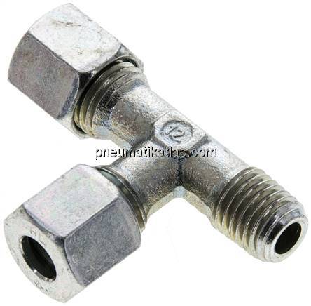 LE-Schneidringverschraubung M 12x1,5 (konisch)-8 L (M14x1,5), Stahl verzinkt