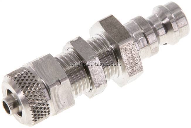 Schott-Kupplungsstecker (NW5) 6x4mm Schlauch, 1.4404