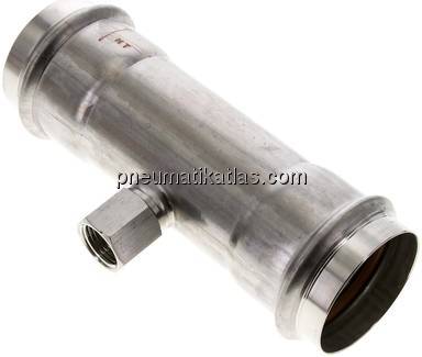 Pressfitting, T-Stück, 54mm, Rp 1/2" IG, 1.4404
