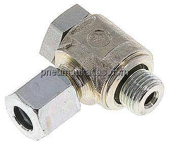 Winkel-Schwenkverschraubung G 1/8"-6 LL (M10x1), Stahl verzinkt