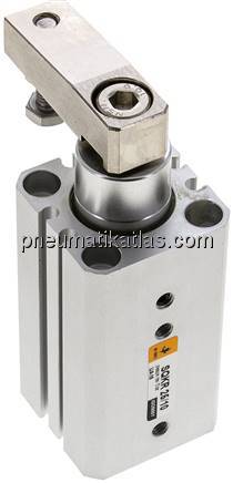Schwenkspanner / Klemmzylinder Ø 25 mm, Klemmhub 10mm rechtsschwenkend (schwenkt