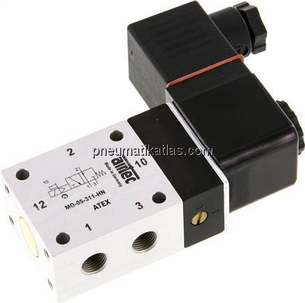 3/2-Wege Magnetventil, G 1/8", Federrückstellung (NO), 24 V DC, ATEX-Zulassung