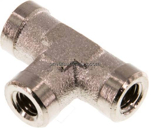 T-Stück M 5 (IG), Messing vernickelt