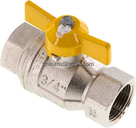 Messing-Kugelhahn, DVGW, Rp 3/4", -0,9 bis 40 bar