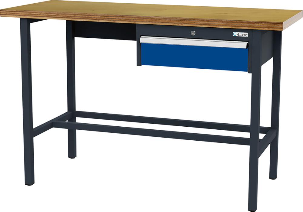 Arbeitstisch B2000mm 1 Schbl. 7035/5010 Forum