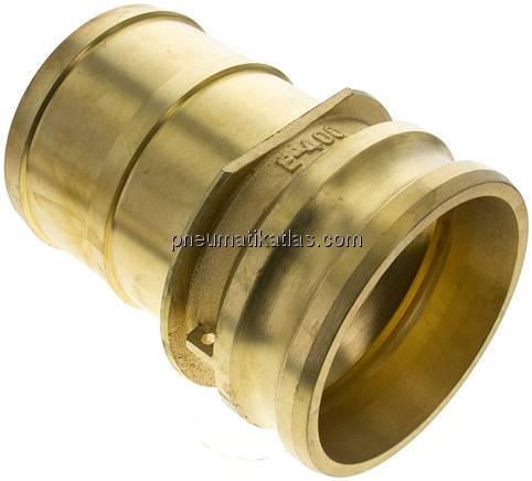 Kamlock-Stecker (E) 100 (4")mm Schlauch, Messing