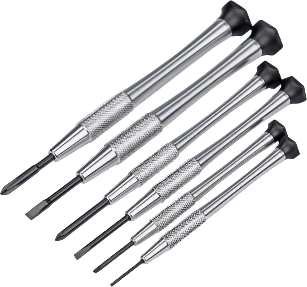 Uhrmacherschraubendreher-Satz 6-teilig Schlitz/Kreuz KUKKO