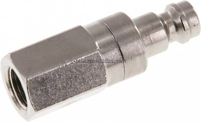 Kupplungsstecker (NW5) G 1/8"(IG), Messing vernickelt