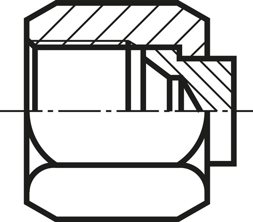 Zeichnung: Verschlussverschraubung mit JIC-Gewinde