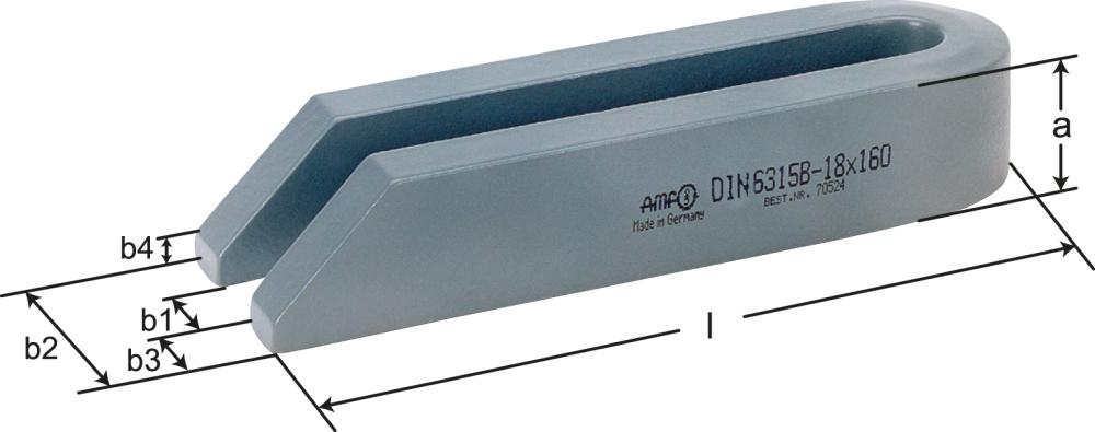 Spanneisen DIN6315B 22x315mm AMF