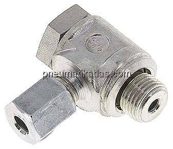 Winkel-Schwenkverschraubung G 1/8"-4 LL (M8x1), Stahl verzinkt