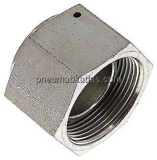 Verschlusskappe, 60° Kegel G 1-1/2", Stahl verzinkt