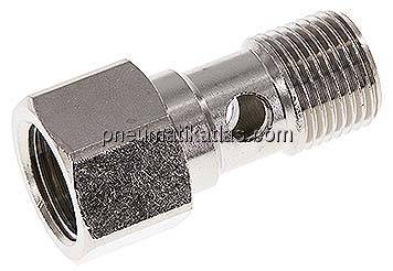 Hohlschraube, 1-fach Innengew. G 1/2"-37,0mm, Messing vernickelt