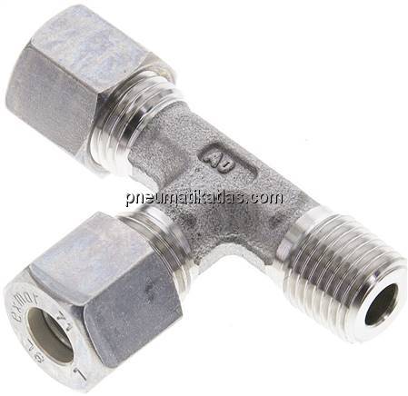 LE-Schneidringverschraubung R 1/4"-8 L (M14x1,5), Klemmring 1.4571 (NC)