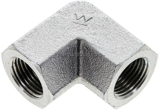 Hochdruck-90°-Winkel NPT 3/8" (IG), Stahl verzinkt