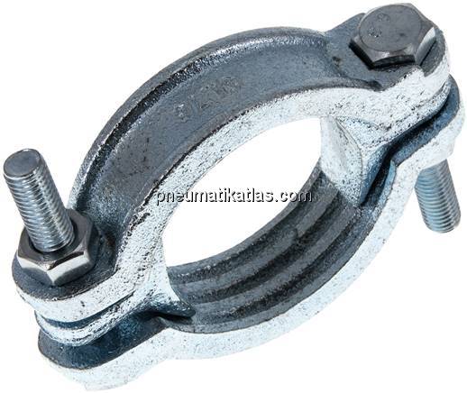 Schlauchklemme Temperguss verzinkt, 60 - 76mm