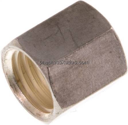 Überwurfmutter f. Schneidringverschr. 6 L (M12x1,5), Klemmring 1.4571 (NC)