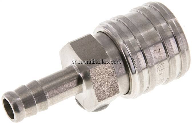 Kupplungsdose (NW7,2) 9 (3/8")mm Schlauch, Edelstahl