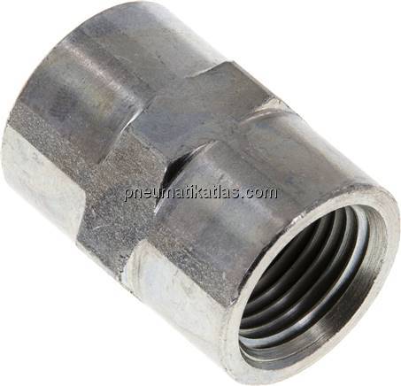 Hochdruck-Muffe NPT 1/2"-NPT 1/2", Stahl verzinkt