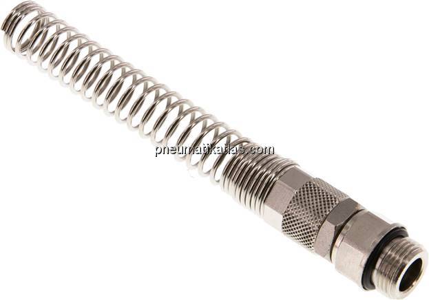 Gerade Drehverschraubung G 3/8"-12x8mm mit Knickschutz