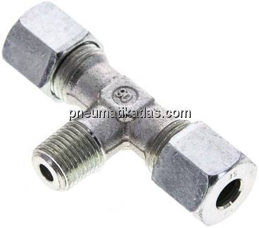 T-Schneidringverschraubung R 1/4"-8 S (M16x1,5), Stahl verzinkt