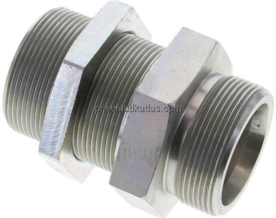 Schott-Schneidringverschraubung 38 S (M52x2), ohne Mutter & Schneidring, Stahl v