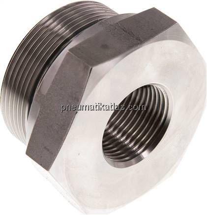 Hydraulik-Reduzierung G 2"(AG)-G 1"(IG), 1.4571, Elastomerdichtung