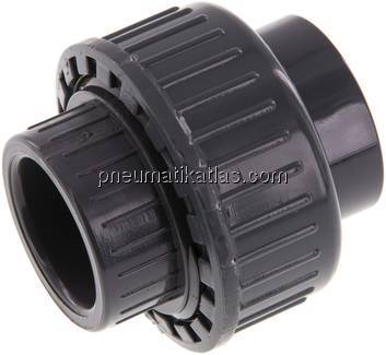 Klebemuffen-Verschraubung, PVC-U / EPDM, 25mm