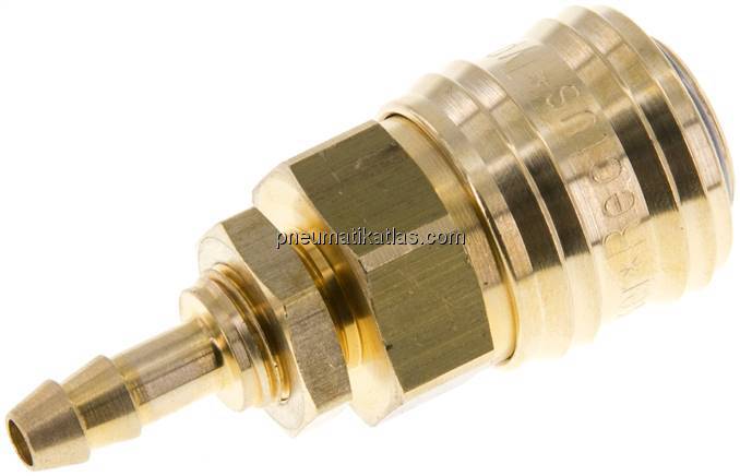 Schott-Kupplungsdose (NW7,2) 6 (1/4")mm Schlauch, Messing