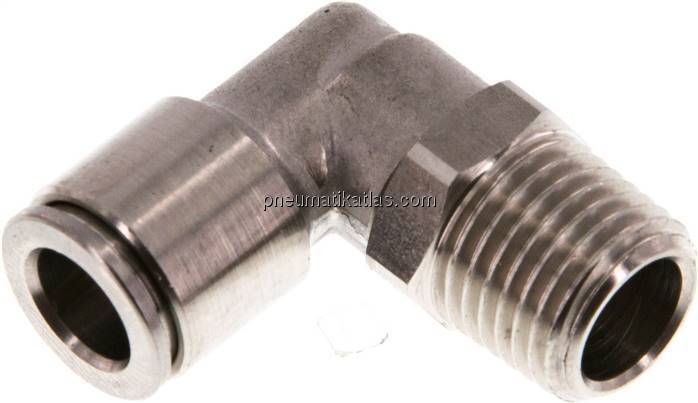 Winkel-Steckanschluss, pos. R 1/4"-8mm, IQS-Edelstahl