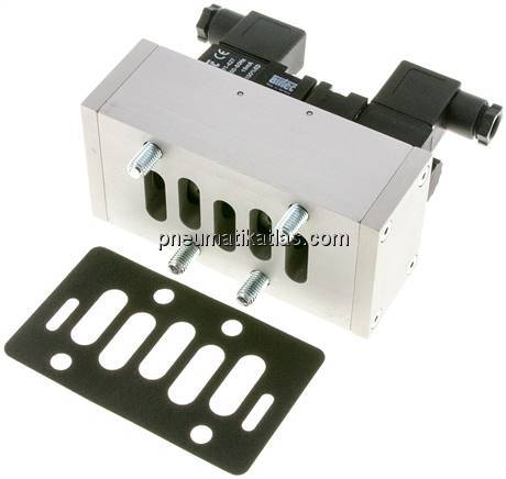 ISO-Ventil (Größe 3), 5/3-Wege Mittelstellung geschlossen, 24 V AC