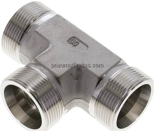 T-Schneidringverschraubung 30 S (M42x2), ohne Mutter & Schneidring, 1.4571