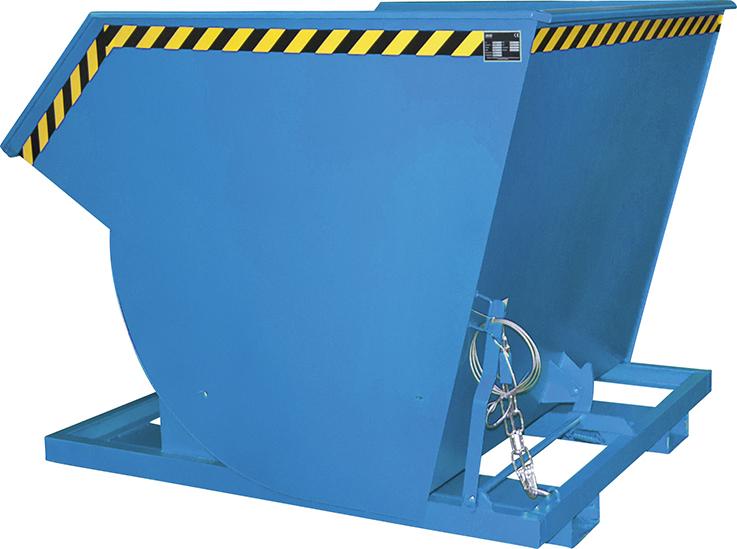 Kippbehälter BKM 2000 l B1560xT1810xH1480 mm RAL5012 Tragkraft 3000kg mit Abrollsystem