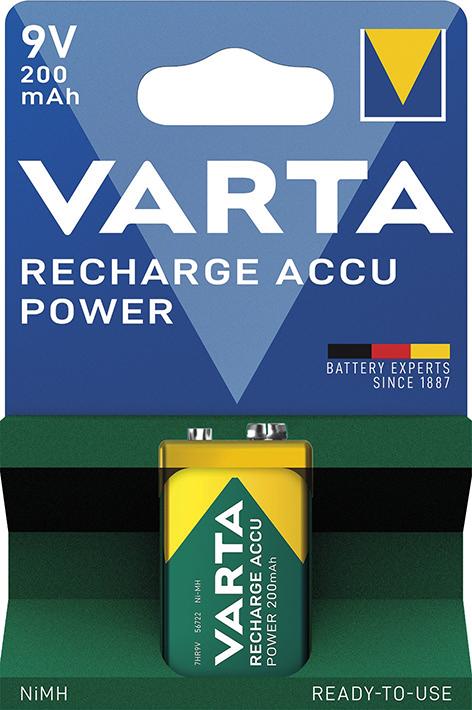 Batterie RECHARGEABLE Akku E-Block 9V 200mAh VARTA
