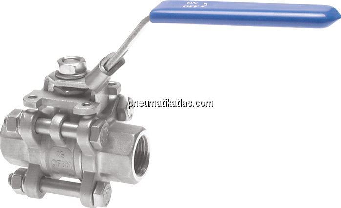 Exemplarische Darstellung: Edelstahl-Kugelhahn 3-t