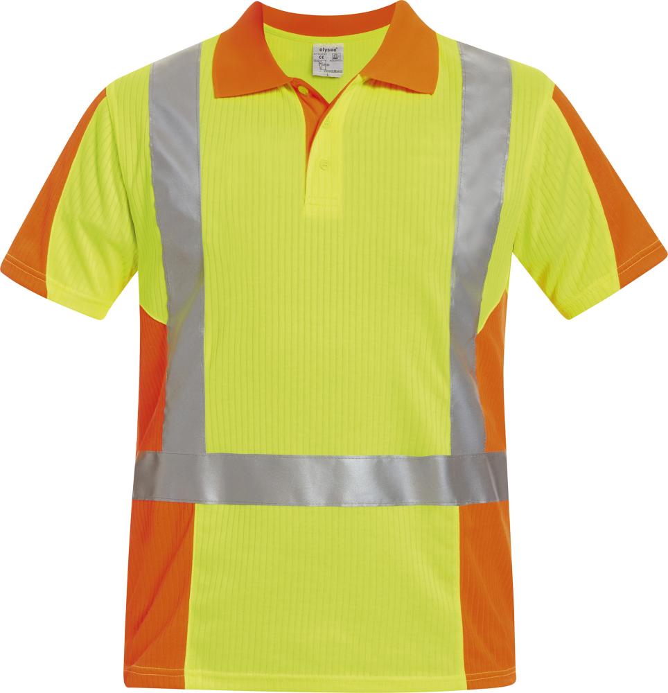 Warn-Poloshirt Zwolle, Gr. 3XL, gelb/orange