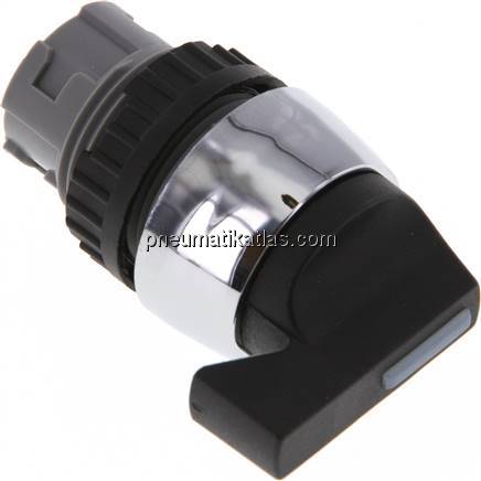 Betätigeraufsatz 22mm, Drehschalter, 60° rastend (schwarz)