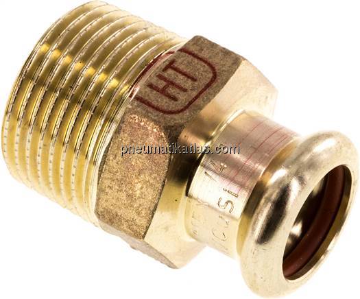 Pressfitting, Übergangsnippel 15mm innen / R 3/4" AG