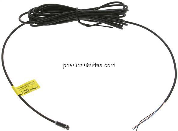 Zylinderschalter, vollelektronischer Sensor (verpolungssicher), grüne LED