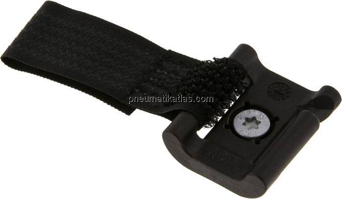 Klettbandhalter für Schläuche 6 - 20 mm, T-Nut-Montage