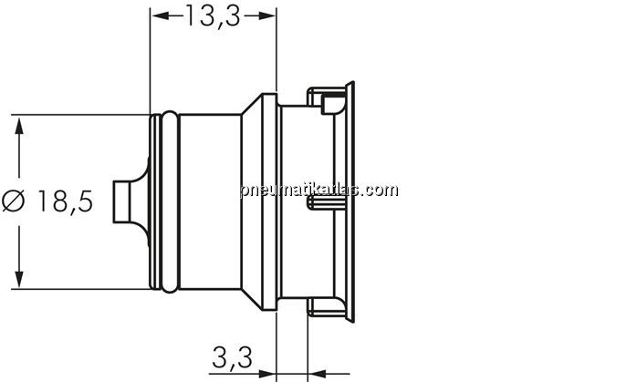 Detailansicht: Steckerabmessungen