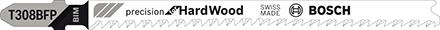 Stichsägeblatt EXPERT T 308 BFP Bosch VE à 5 Stück Hardwood 2-side clean