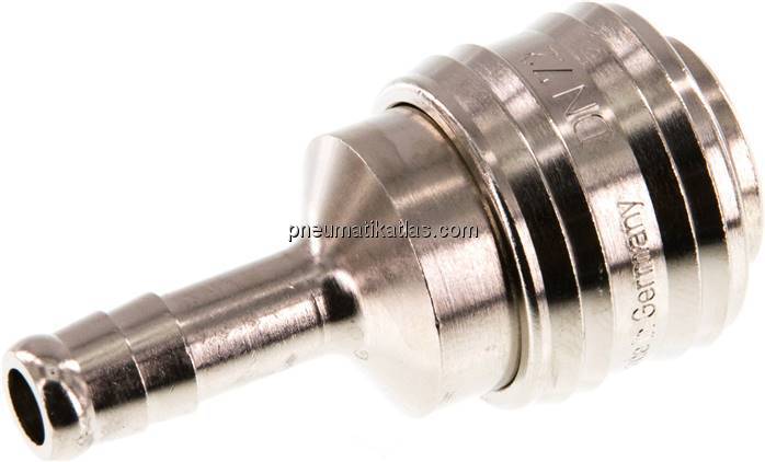 Kupplungsdose (NW7,2) 8 (5/16")mm Schlauch, Messing vernickelt