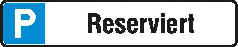 Parkplatzschild Alu B520xH110 mm Reserviert SafetyMarking