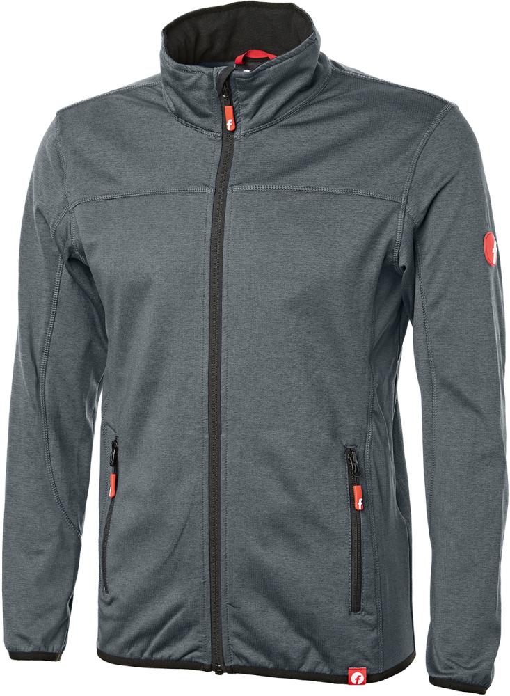 Tech-Fleecejacke grau/schwarz meliert Gr. 4XL Fortis Elements