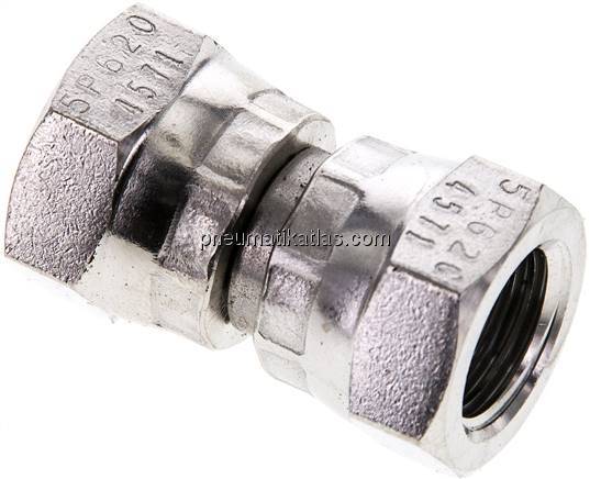 Gerader Verbinder 60°-Konus, G 1/4"-G 1/4", 1.4571