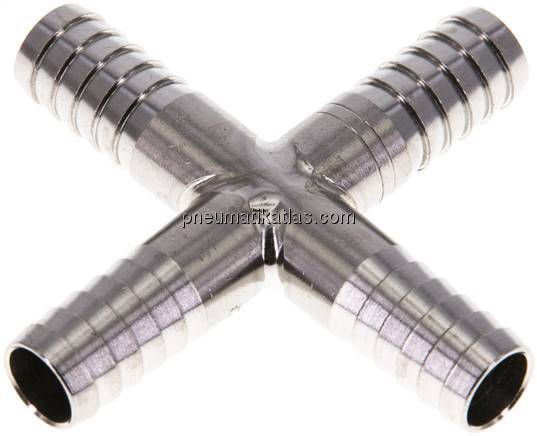 Kreuz-Schlauchverbinder 9 (3/8")mm, 1.4301