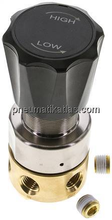 Hochdruck-Druckminderer, NPT 1/4", 0,1 - 3,5 bar, Messing