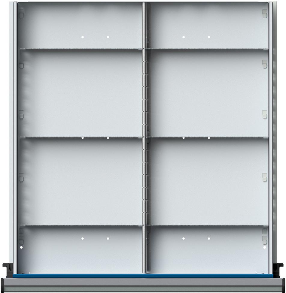 Schubladeneinteilungssatzfür FH 180-360mm 1/2 Teilung f.Schublade B500xT540 mm